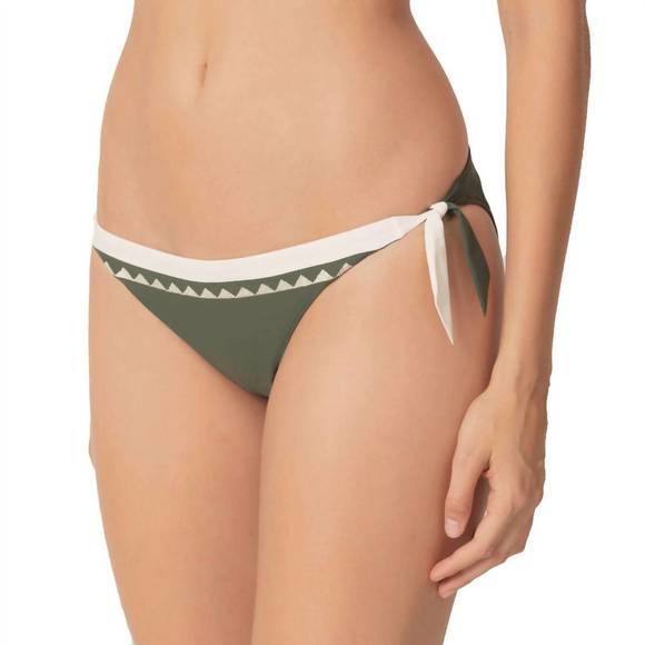 NEW MARIE JO gina bikini waist ropes briefs in dark olive - Picture 2 of 3